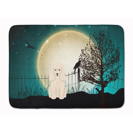 Carolines Treasures Halloween Scary Poodle White Machine Washable Memory Foam Mat BB2260RUG
